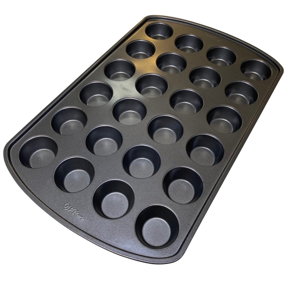 Wilton 24 Cup Mini Muffin Pan Nonstick Baking Cupcake Brownie Bite Pan